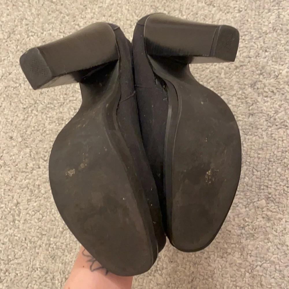 Chloe Sevigny Opening Ceremony Black Canvas Platform Boots. Need Repair/… - Picture 5 of 10